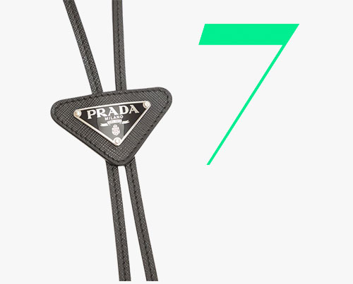 Photo: Prada logo bolo tie